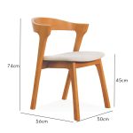 UMMA Wooden Dining Chair-Beech - Image 7