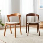 UMMA Wooden Dining Chair-Medium Brown - Image 3