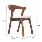 UMMA Wooden Dining Chair-Medium Brown - Image 5