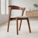 UMMA Wooden Dining Chair-Medium Brown