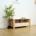 VICKY 120cm TV Cabinet-Oak+Ivory - Image 8
