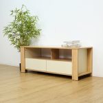 VICKY 120cm TV Cabinet-Oak+Ivory - Image 7