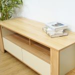VICKY 120cm TV Cabinet-Oak+Ivory - Image 6