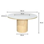 WINSOME D135cm Round Table-Natural - Image 3