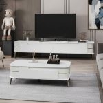 [Package] DREW 200cm 2 In 1 Living Set-White - Image 4