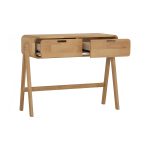 ALWINA 100cm 2 Drawers Console Table-Natural - Image 10