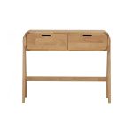 ALWINA 100cm 2 Drawers Console Table-Natural - Image 6