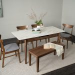 FOLT 120+30cm Melamine Top Extension Table-Cocoa - Image 6