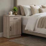 DUBLIN Bedside Table-Dark Oak - Image 2