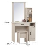 DUBLIN Dressing Table Set-Light Oak - Image 10