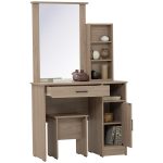 DUBLIN Dressing Table Set-Dark Oak - Image 4
