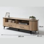 STASIA 180cm TV Cabinet-Oak - Image 3