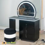 AIDAN Expandable Dressing Table Set-Black - Image 7