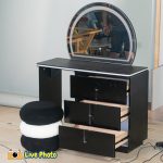AIDAN Expandable Dressing Table Set-Black - Image 8