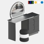 AIDAN Expandable Dressing Table Set-Black - Image 3