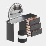AIDAN Expandable Dressing Table Set-Black - Image 4