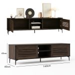 AJAX 160cm TV Cabinet-Walnut - Image 3