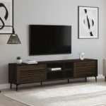AJAX 180cm TV Cabinet-Walnut - Image 2