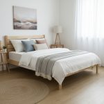 ANJU Queen Size Wooden Bed Frame-Natural - Image 2