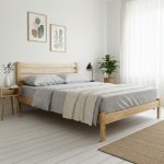 ANJU Queen Size Wooden Bed Frame-Natural - Image 3