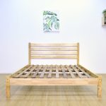 ANJU Queen Size Wooden Bed Frame-Natural - Image 6