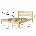 ANJU Queen Size Wooden Bed Frame-Natural - Image 9