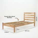 ANJU Single Size Wooden Bed Frame-Natural - Image 6