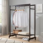 ATSUTA  120cm Solid Wood Garment Rack-Cappuccino - Image 2