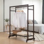 ATSUTA  120cm Solid Wood Garment Rack-Cappuccino