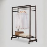 ATSUTA  120cm Solid Wood Garment Rack-Cappuccino - Image 4