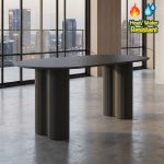 AUBREY 140cm Sintered Stone Dining Table-Black