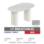 AUBREY 140cm Sintered Stone Dining Table-White - Image 6
