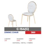 AUBREY 4 Seater Sintered Stone Dining Set-White - Image 4