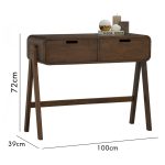 ALWINA 100cm 2 Drawers Console Table-Cocoa - Image 4