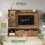BATHSHEBA 200cm TV Wall Unit-Wotan Oak - Image 4