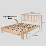 BEKKA Queen Size Wooden Bed Frame-Natural - Image 9