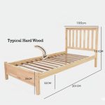 BEKKA Single Size Wooden Bed Frame-Natural - Image 9