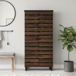 BLAIR 2 Door High Shoe Cabinet-Walnut