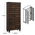 BLAIR 2 Door High Shoe Cabinet-Walnut - Image 3