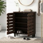 BLAIR 2 Door Low Shoe Cabinet-Walnut - Image 3
