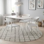 Bull 4 Seater Dining Set-White - Image 2