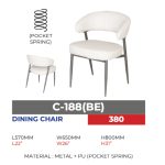 NETTIE Pocket Spring Dining Chair-2 Colors - Image 5