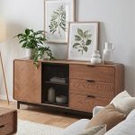 CORALINE 180cm Sliding Door Sideboard-Walnut - Image 4