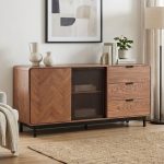 CORALINE 180cm Sliding Door Sideboard-Walnut - Image 3