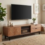 CORALINE 200cm TV Cabinet-Walnut - Image 2