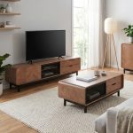 CORALINE 120cm Coffee Table-Walnut - Image 2