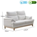 DOLORES 2 Seater Pet Friendly Sofa-Beige - Image 4