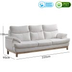 DOLORES 3 Seater Pet Friendly Sofa-Beige - Image 5