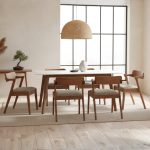 DUNCAN Sintered Stone 6 Seater Dining Set-Walnut - Image 2