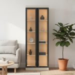 MORMO Glass Door Display Cabinet-Ivory